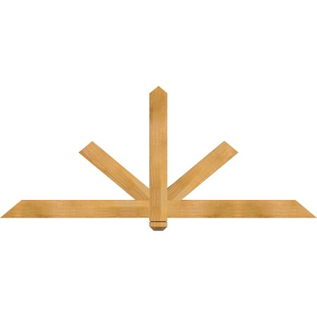 Ekena Millwork Kennewick Rough Sawn Timber Gable Bracket, Western Red Cedar, 72"W x 30"H x 2"D x 4"F, 10/12 Pitch GBW072X30X0204KEN00RWR